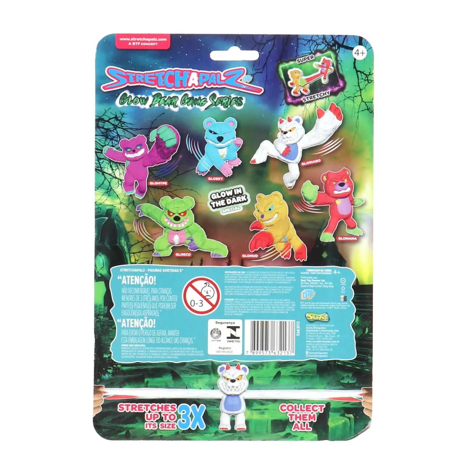 Speelfiguren> Stretchapalz Glow Bear Gang 14 cm 3 assorti