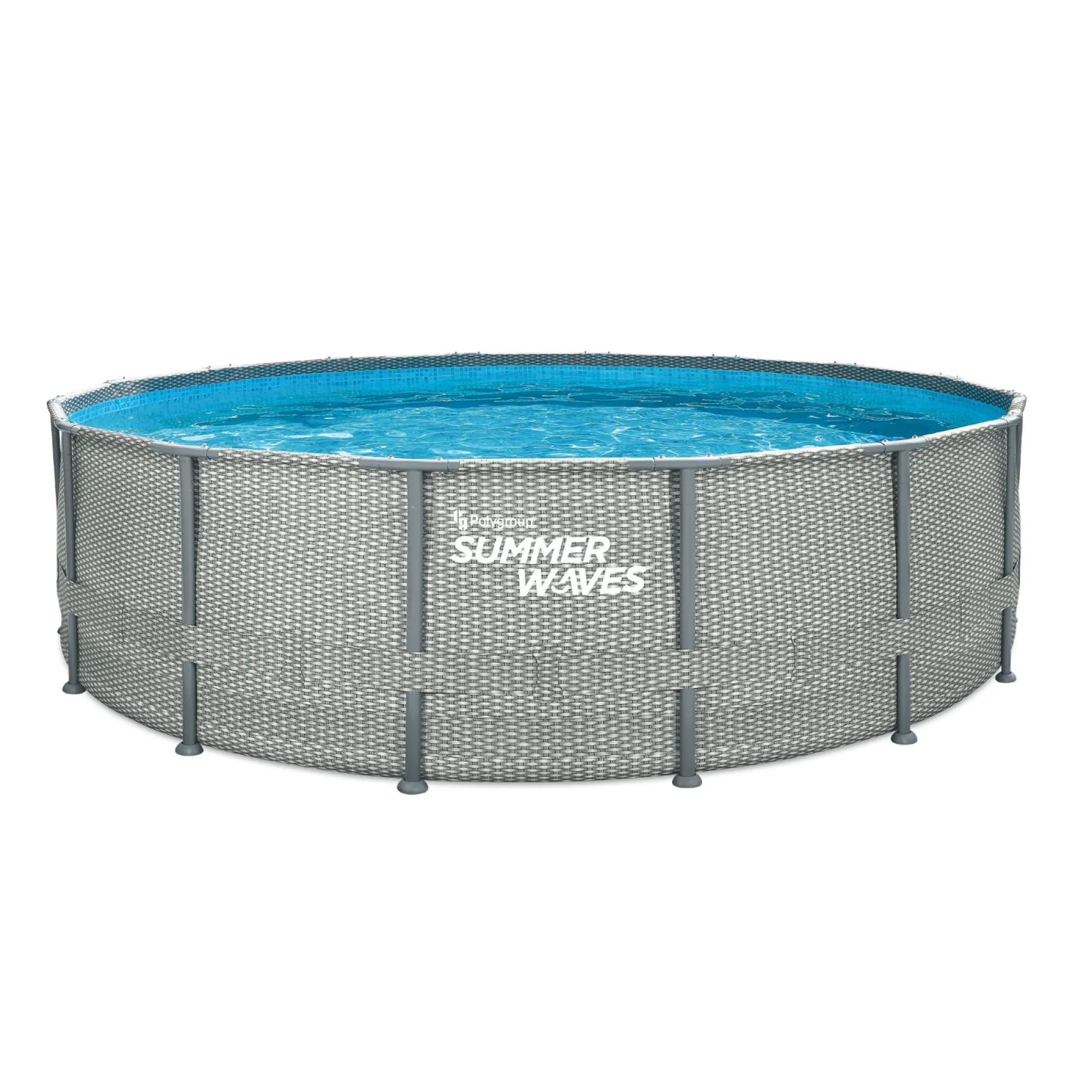 Zwemmen En Waterspeelgoed|Zwembaden>Summer Waves Zwembad Elite Frame 488 x 122 cm Natural Rattan + filterpomp