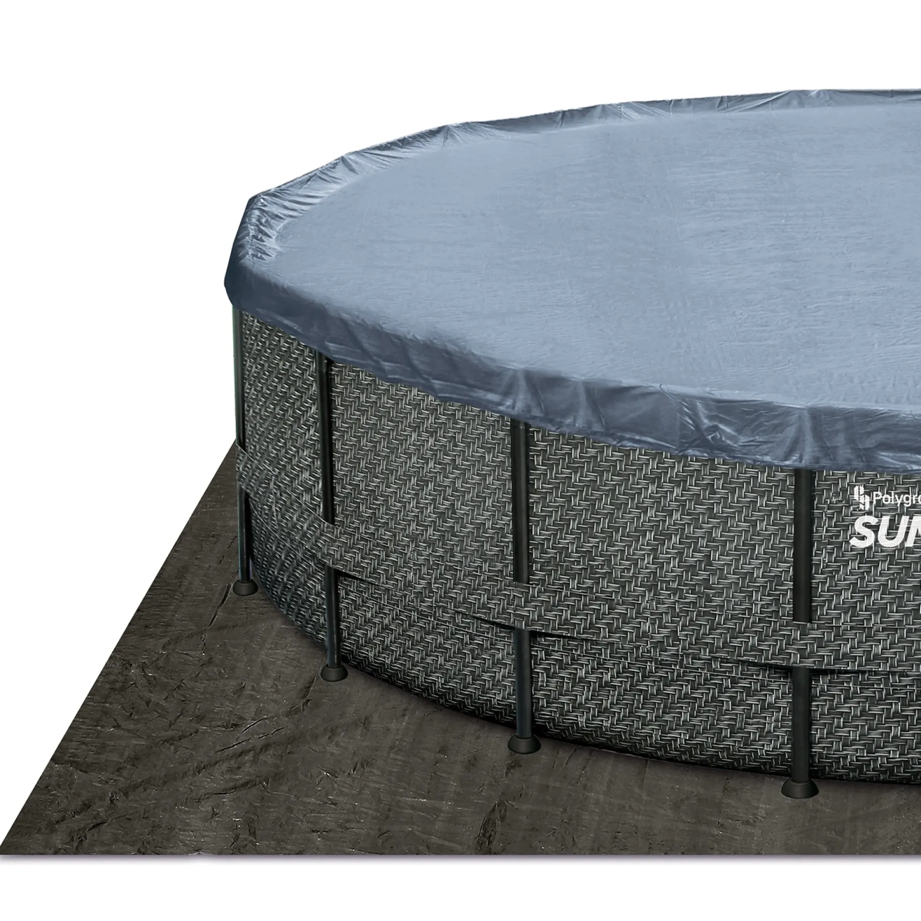 Zwemmen En Waterspeelgoed|Zwembaden>Summer Waves Zwembad Elite Frame 549 X 132 cm Dark Herringbone + zandfilterpomp