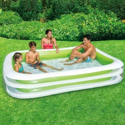 Zwemmen En Waterspeelgoed|Zwembaden>Summer Waves Zwembad Familie Deluxe 2-Rings 262 X 175 X 46 cm