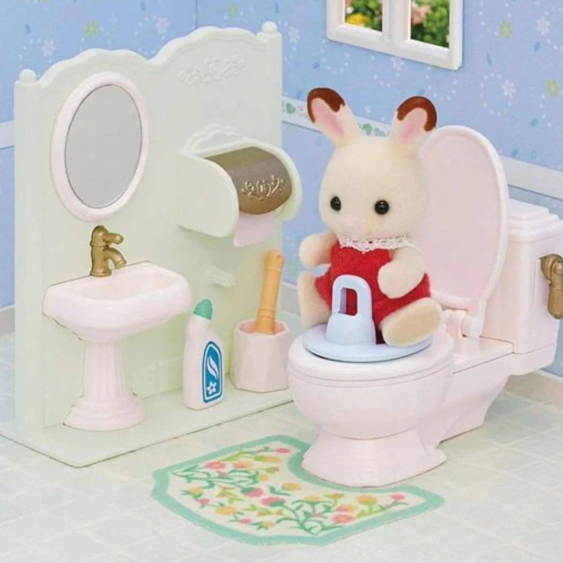 Poppenbadjes En Badaccessoires>Epoch Sylvanian Families Toilet Set