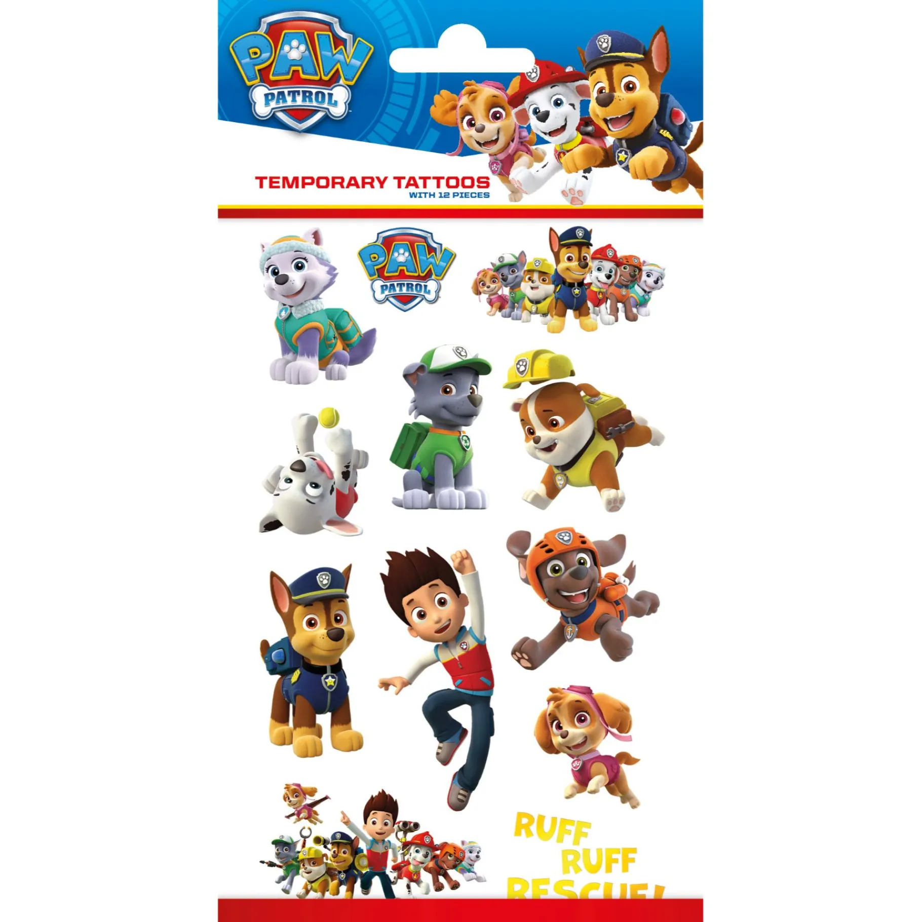 Stickers> Tattoos Paw Patrol