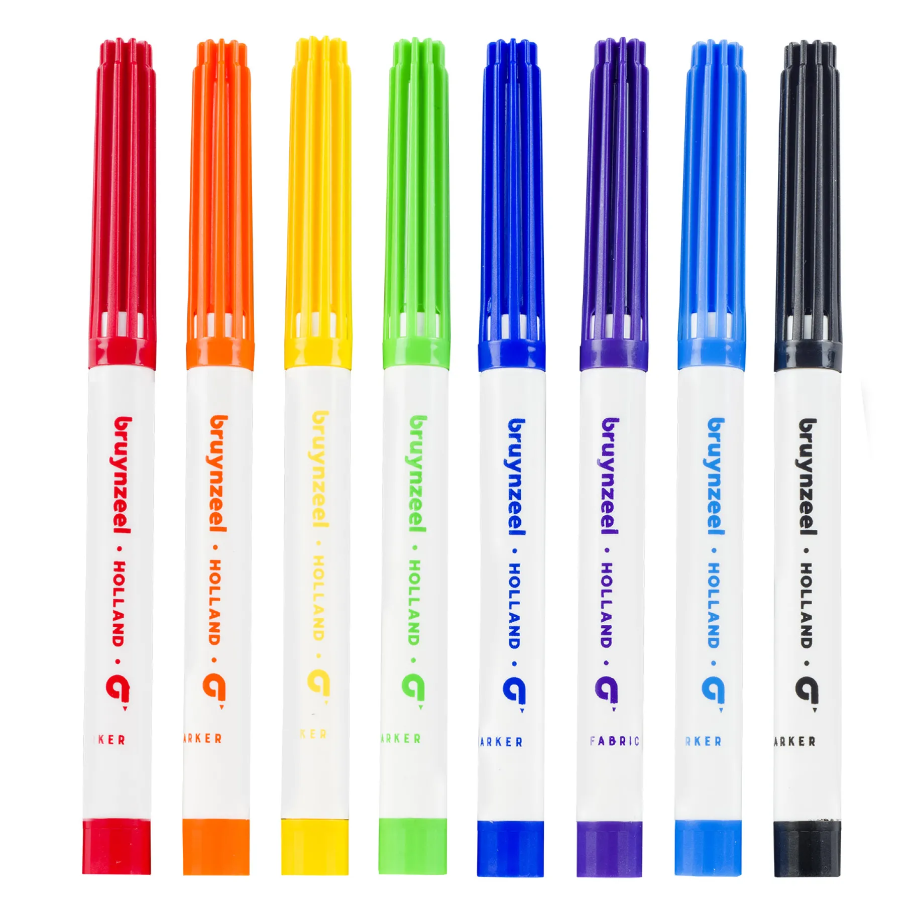 Tekenen / Kleuren>Bruynzeel Textiel Stiften 8 Stuks