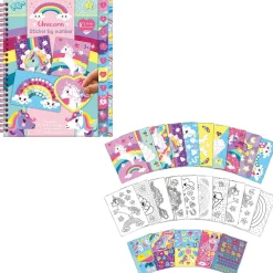 Stickers>Totum Sticker By Number Boek Unicorn