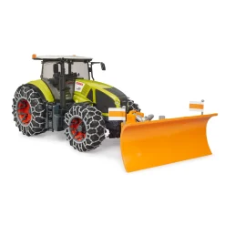Auto's|Jongens></noscript>Bruder Tractor Claas Axion 950 met sneeuwkettingen en  ploegblad