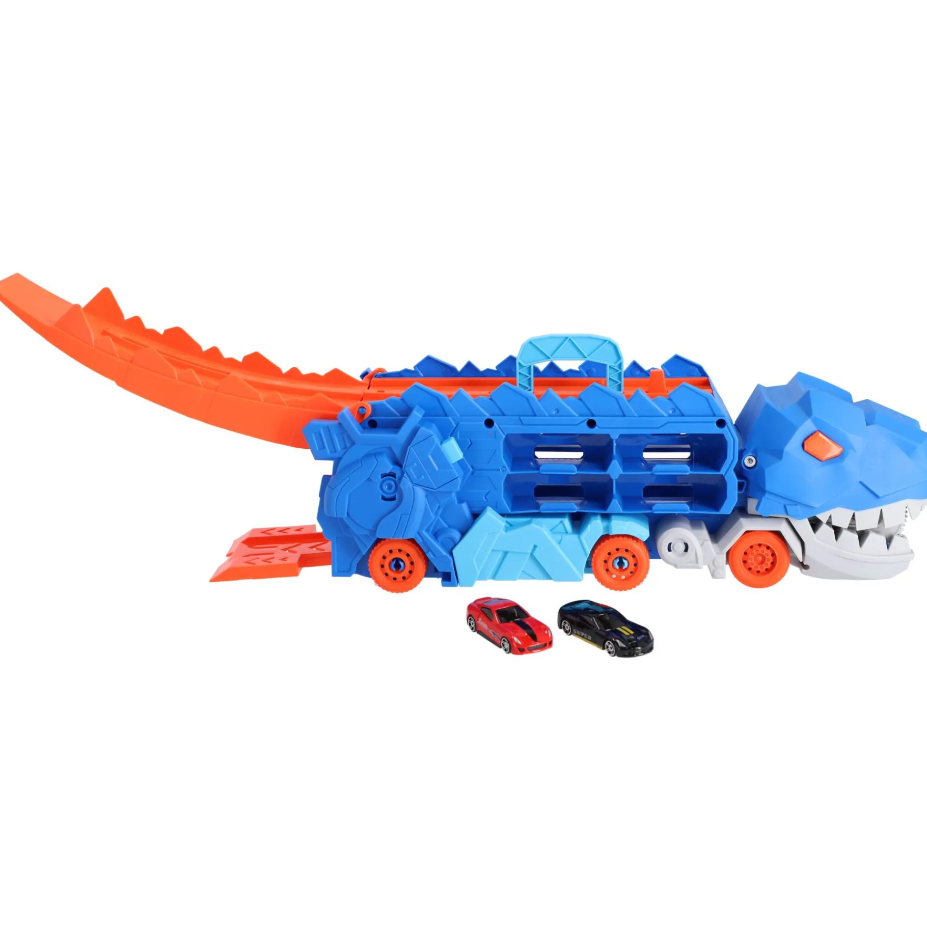 Jongens|Auto's> Transporter carrycase dino met 2 diecast auto's