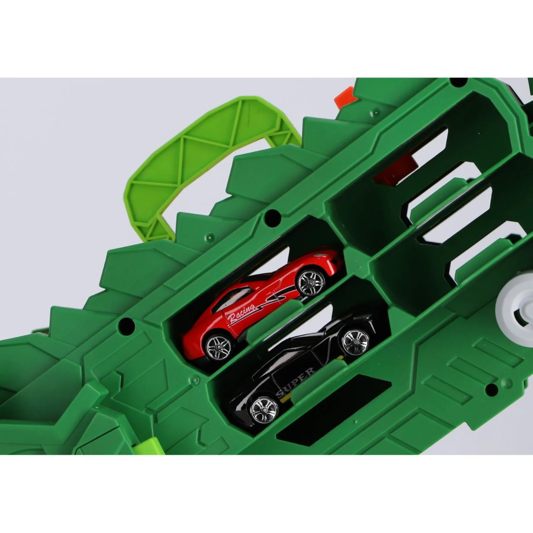 Jongens|Auto's> Transporter carrycase dino met 2 diecast auto's