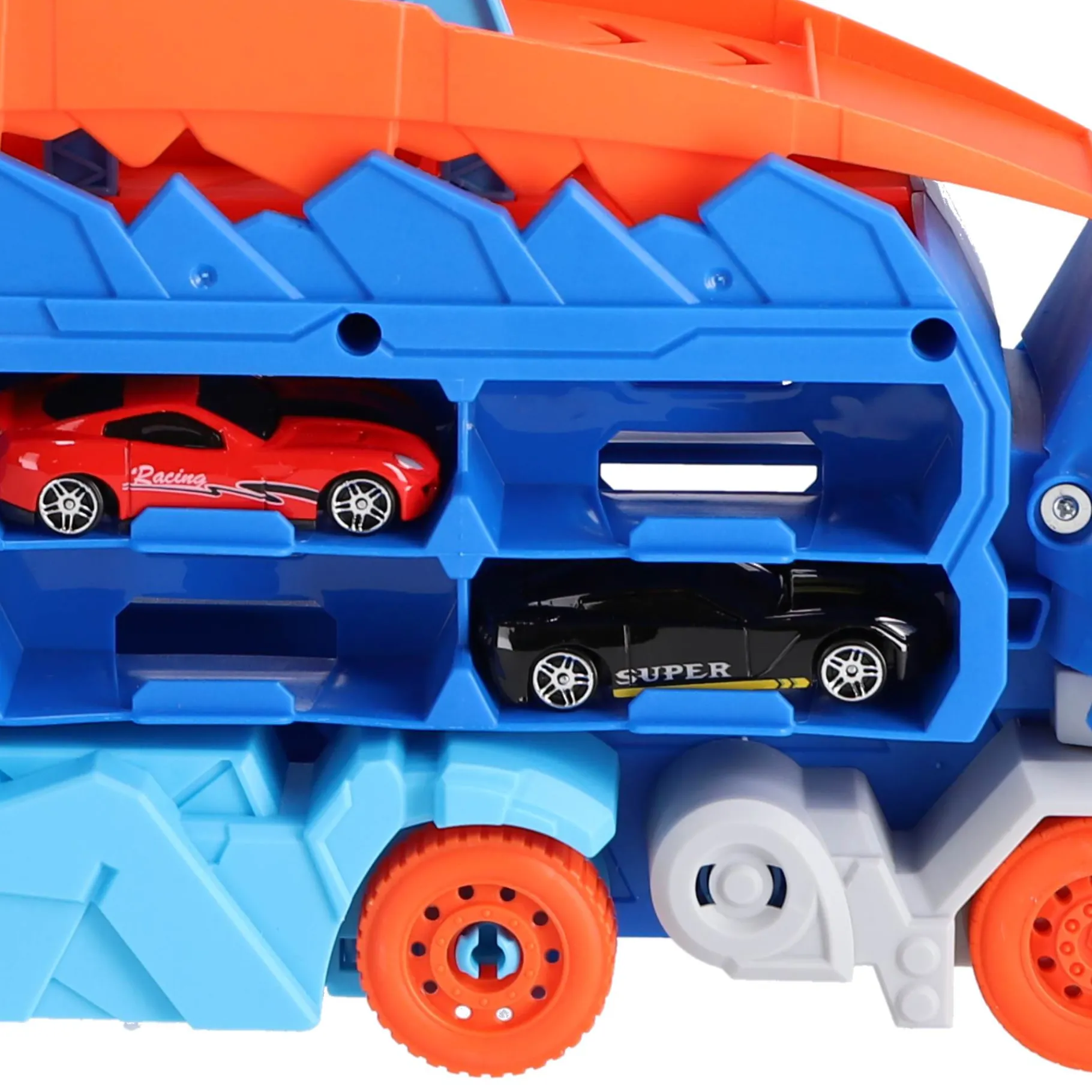 Jongens|Auto's> Transporter carrycase dino met 2 diecast auto's