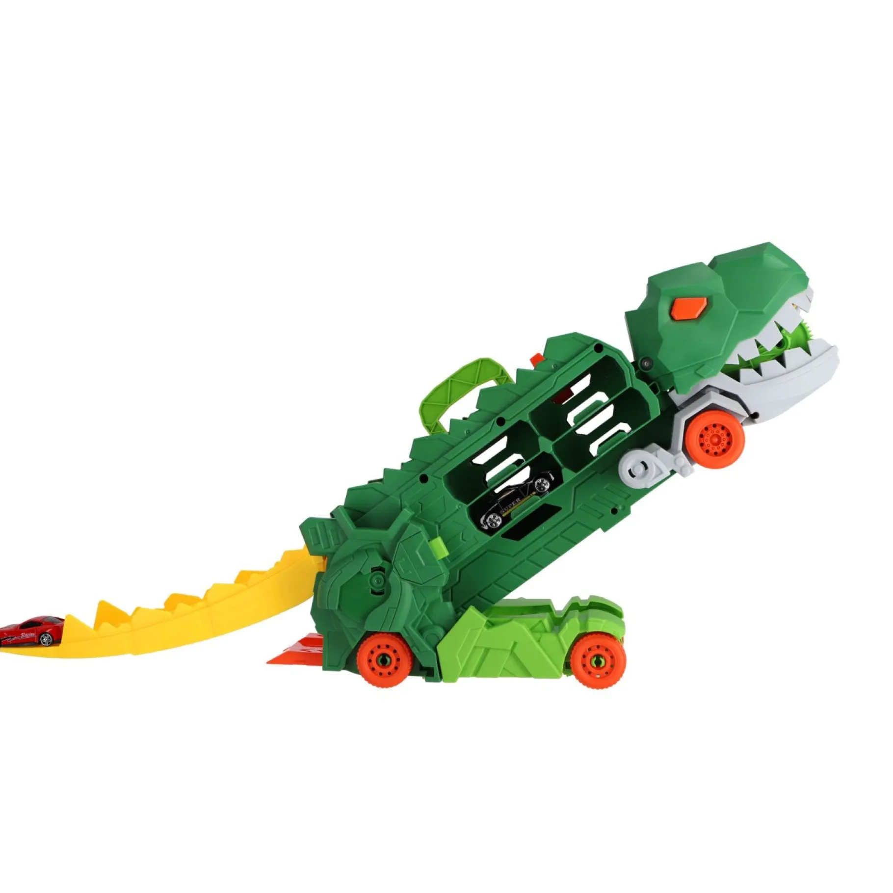 Jongens|Auto's> Transporter carrycase dino met 2 diecast auto's