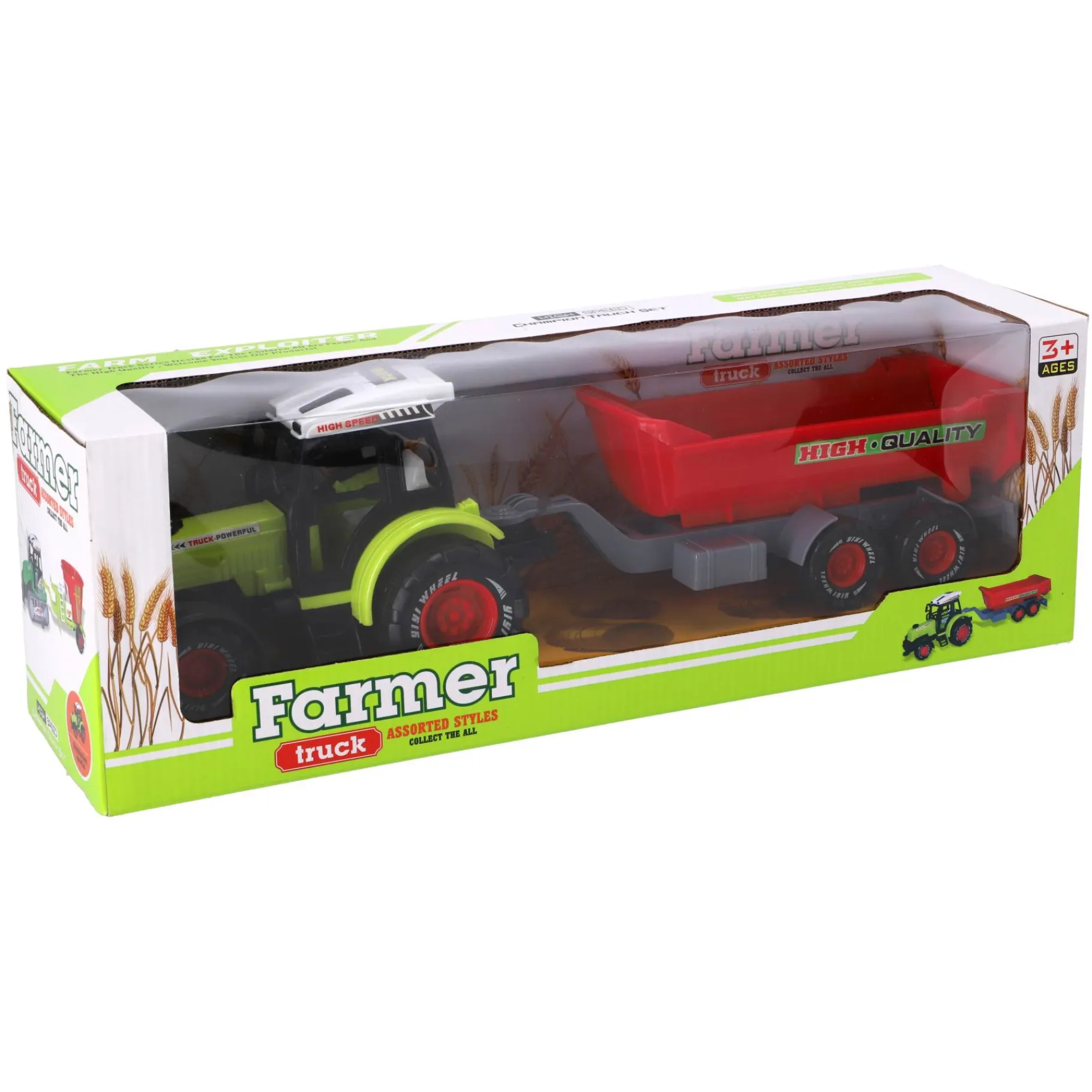 Auto's|Jongens> Trekker met aanhanger