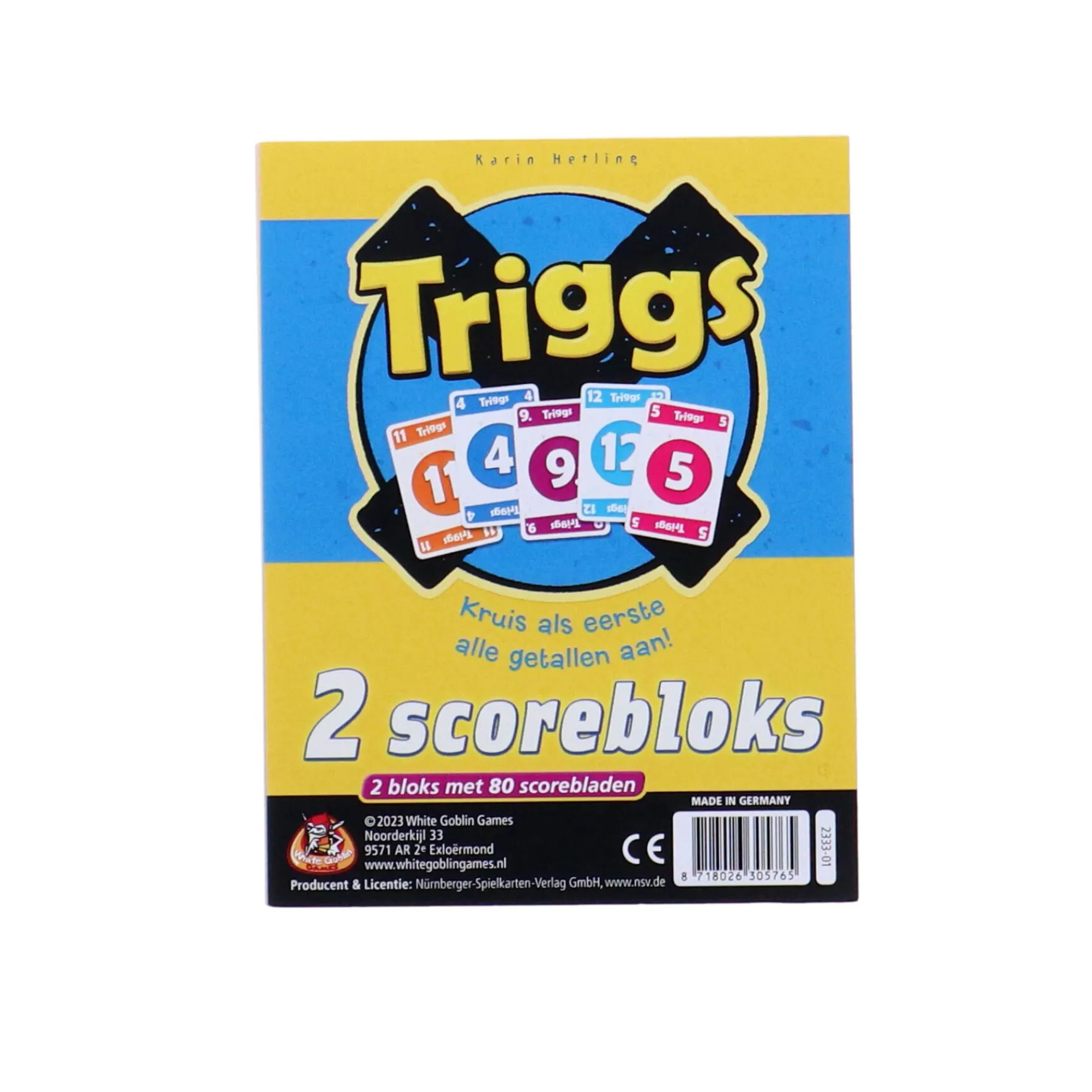 Kaartspellen> Triggs Scoreblok - Kaartspel