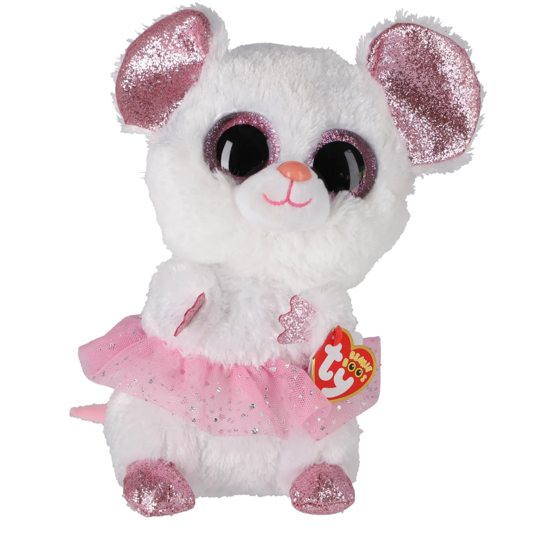 Dieren Knuffels En Pluche>Ty Beanie Boo Nina Mouse With Tutu 24 Cm