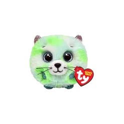 Dieren Knuffels En Pluche> Ty Puffies Evie Cat Green Ball 10 cm