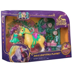 Speelfiguren|Meisjes>Spinmaster Unicorn Academy Pop Ava & Unicorn Leaf Stal Set