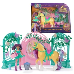 Speelfiguren|Meisjes>Spinmaster Unicorn Academy Pop Ava & Unicorn Leaf Stal Set