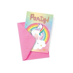 Feestartikelen> Unicorn Uitnodigingskaarten