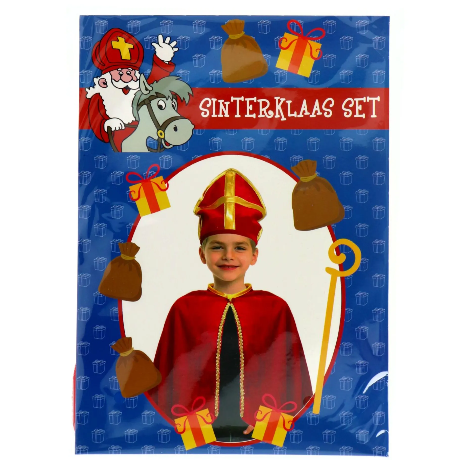 Verkleden|Jongens> Verkleedset Sinterklaas Cape Met Mijter 1 Maat