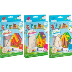 Knutselsets> Vogelhuisje maken mini 3 assorti