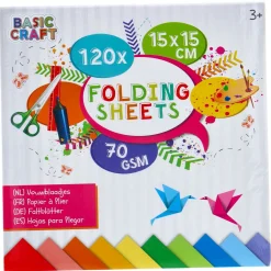 Papier> Vouwblaadjes 15X15 Cm 120 Stuks