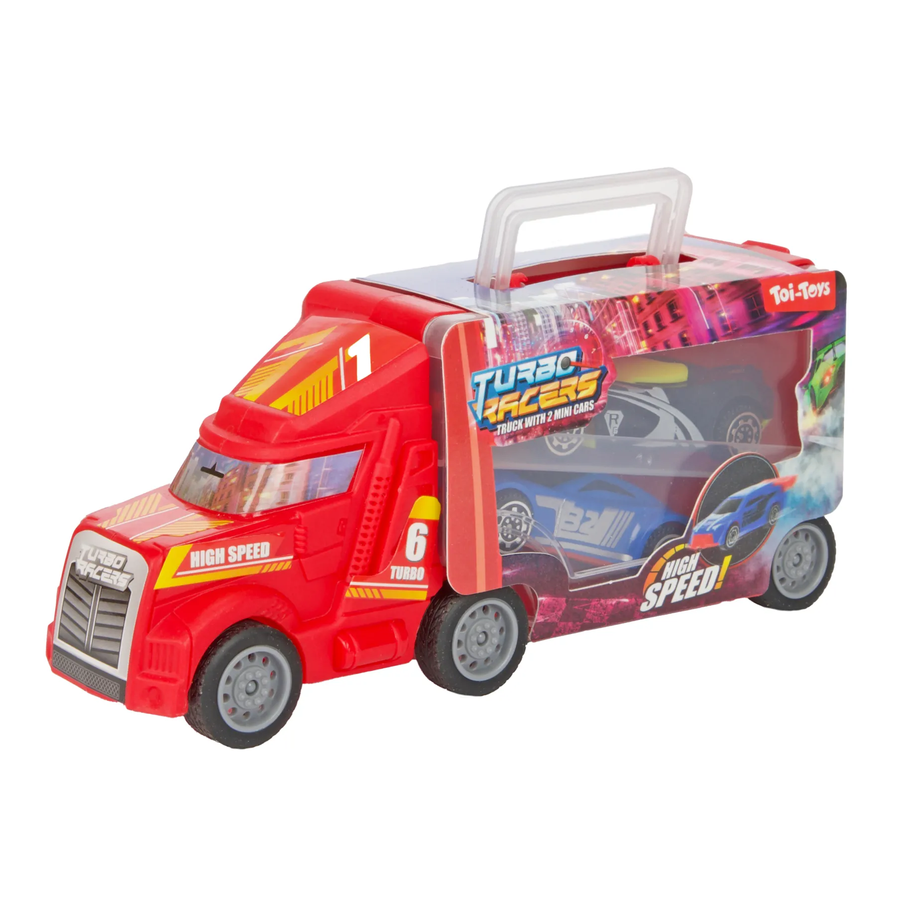 Auto's|Jongens> Vrachtwagen mini koffer met 2 auto's 2 assorti