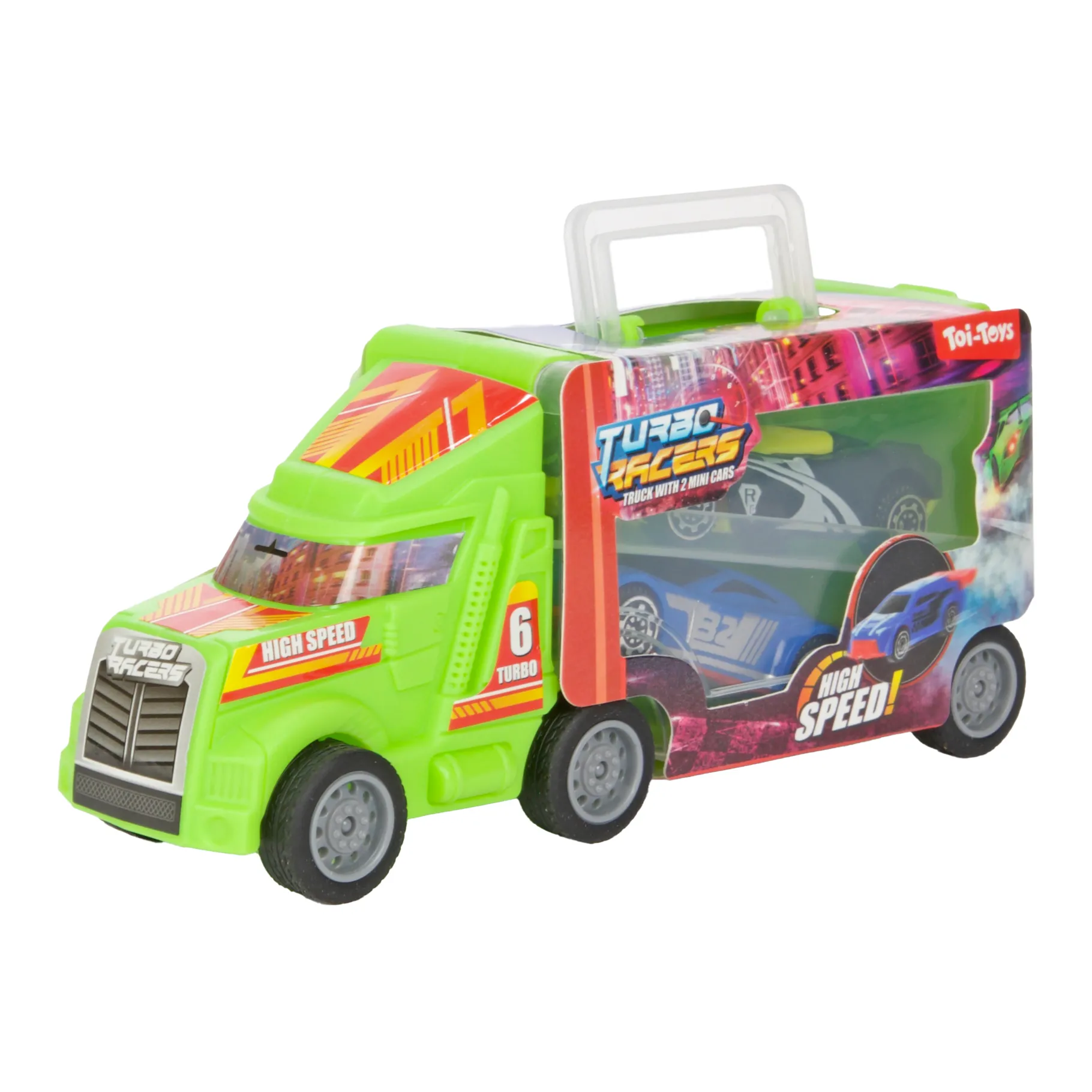 Auto's|Jongens> Vrachtwagen mini koffer met 2 auto's 2 assorti