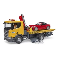 Voertuigen|Jongens>Bruder Vrachtwagen Scania 560R sleepwagen met auto