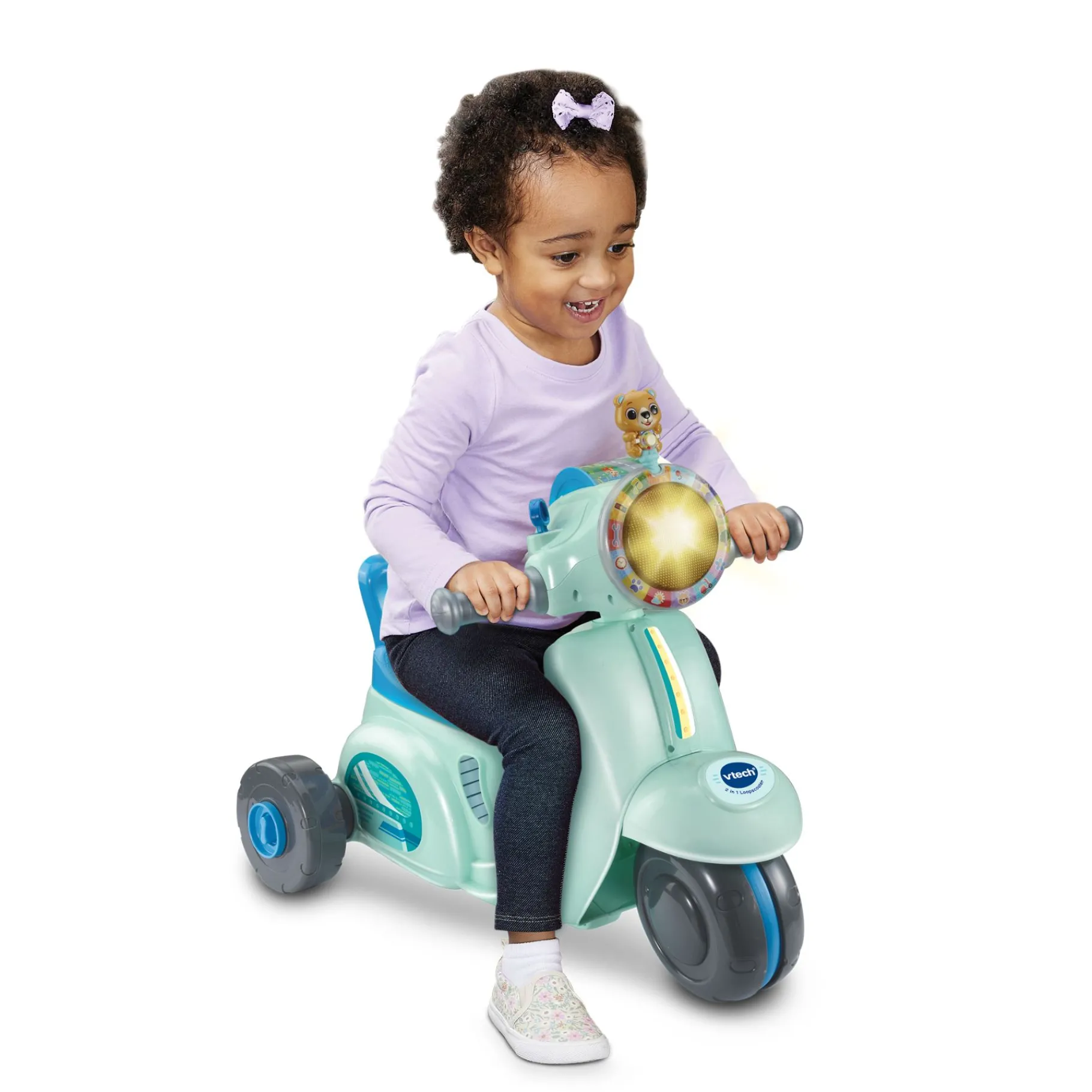 Loopfiguren|Looptrainer> Vtech Baby 2 in 1 Loopscooter blauw