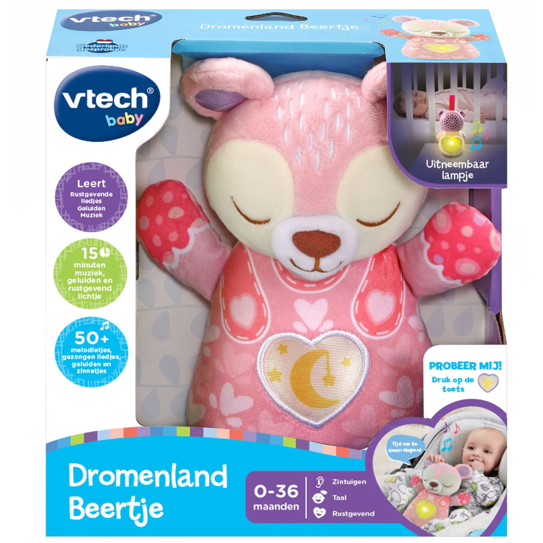 Plucheknuffels>Vtech Baby Dromenland Beertje Roze