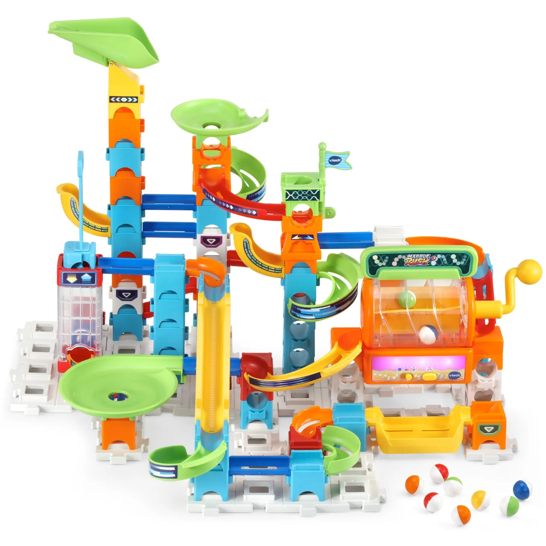 Knikkerbanen>Vtech Marble Rush - Super Action Set Electronic L100E