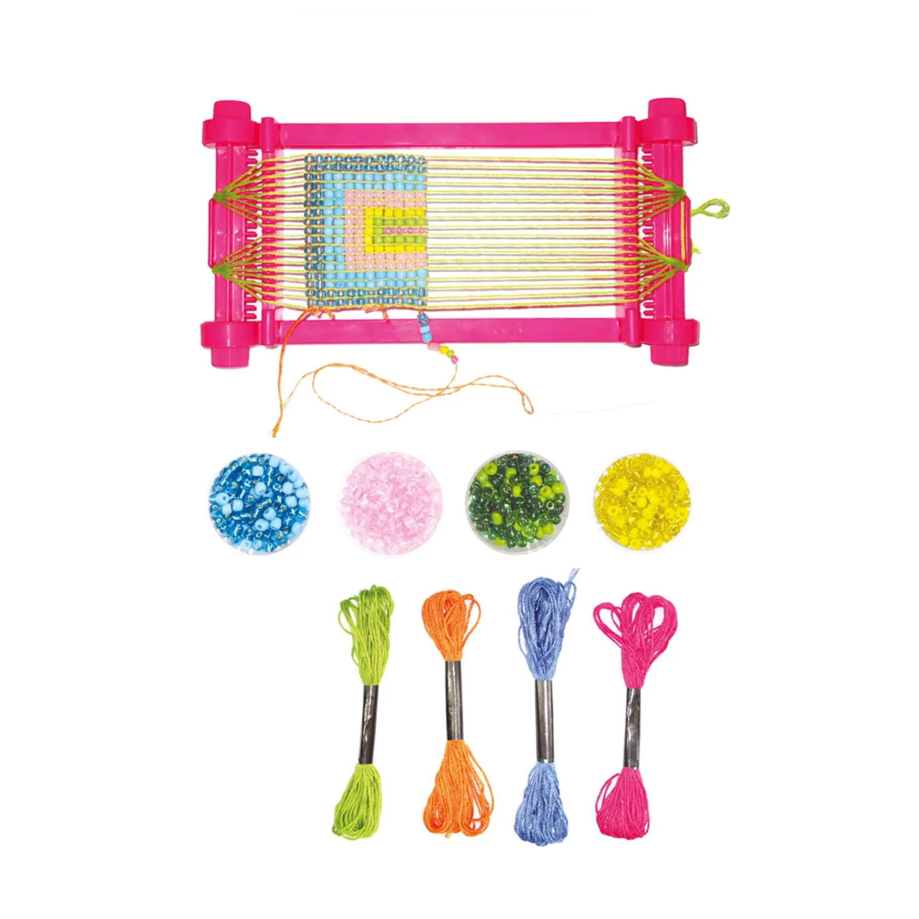 Sieraden Maken> Weefgetouw set met garen en kralen