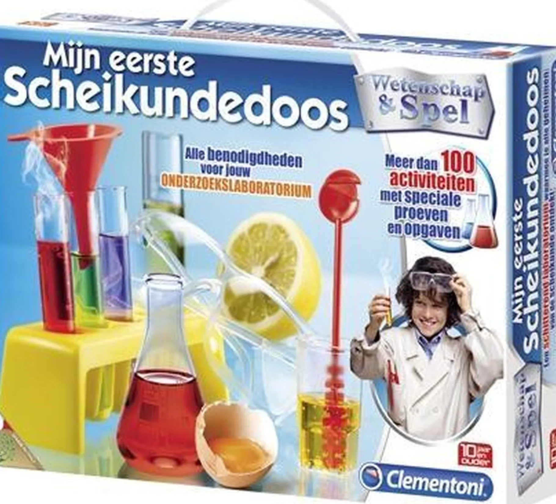 Wetenschapsspellen|Jongens>Clementoni Wetenschap Mijn Eerste Scheikundedoos (NL)