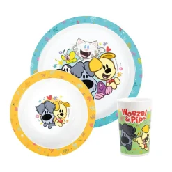 Schoolbekers En Broodtrommels> Woezel & Pip Eetset Melamine