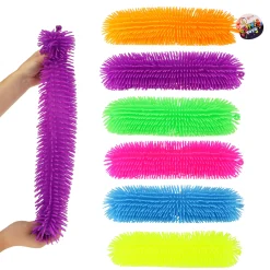 Fidget Toys> Worm fluffy 33 cm 6 assorti