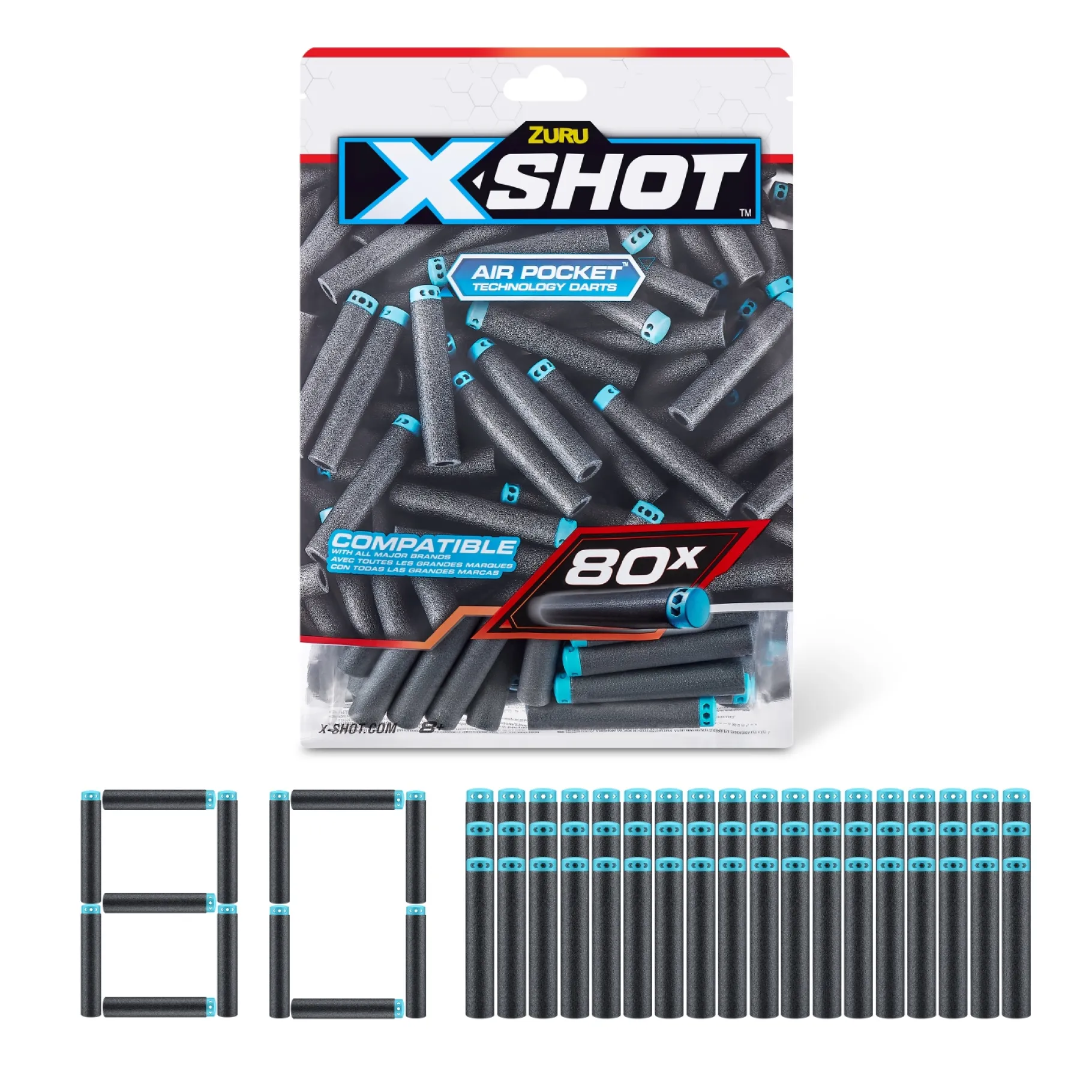 Blasters|Jongens>Zuru X-Shot excel 80 pack refill