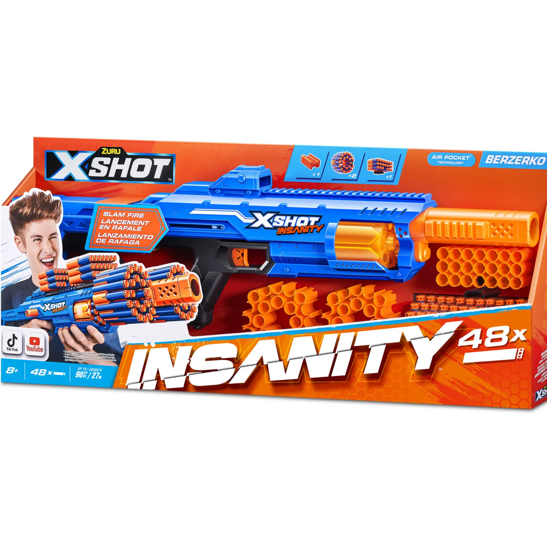 Blasters|Jongens>Zuru X-Shot insanity berzerko 8 shot (48 darts)