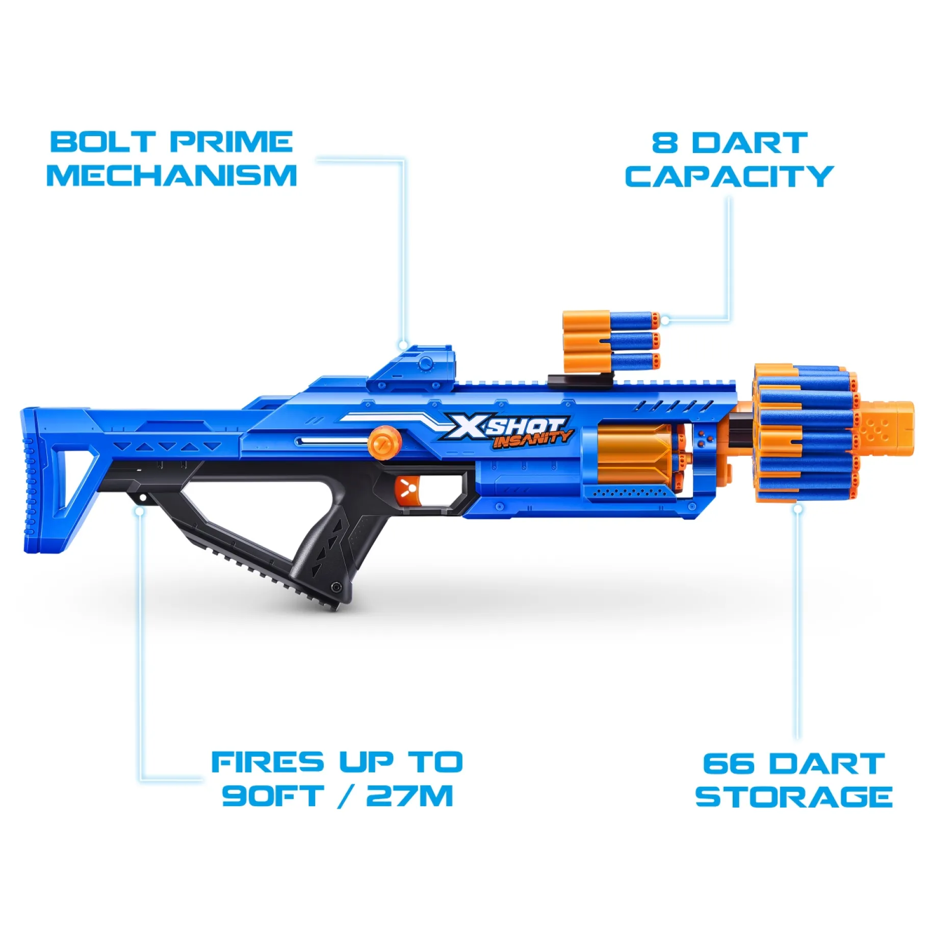 Blasters|Jongens>Zuru X-Shot insanity berzerko 8 shot (48 darts)