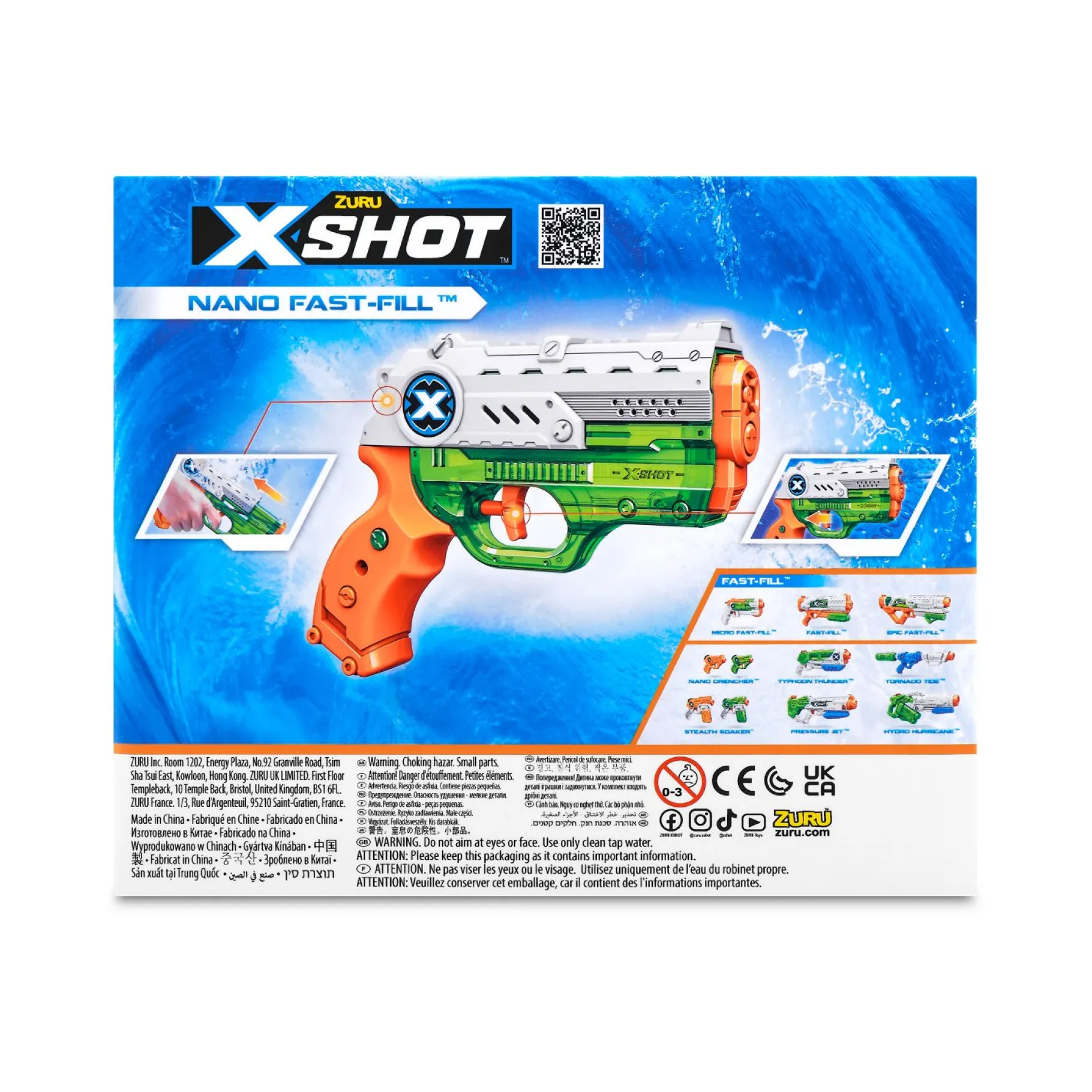 Zwemmen En Waterspeelgoed>Zuru X-Shot Nano Fast Fill Waterpistool