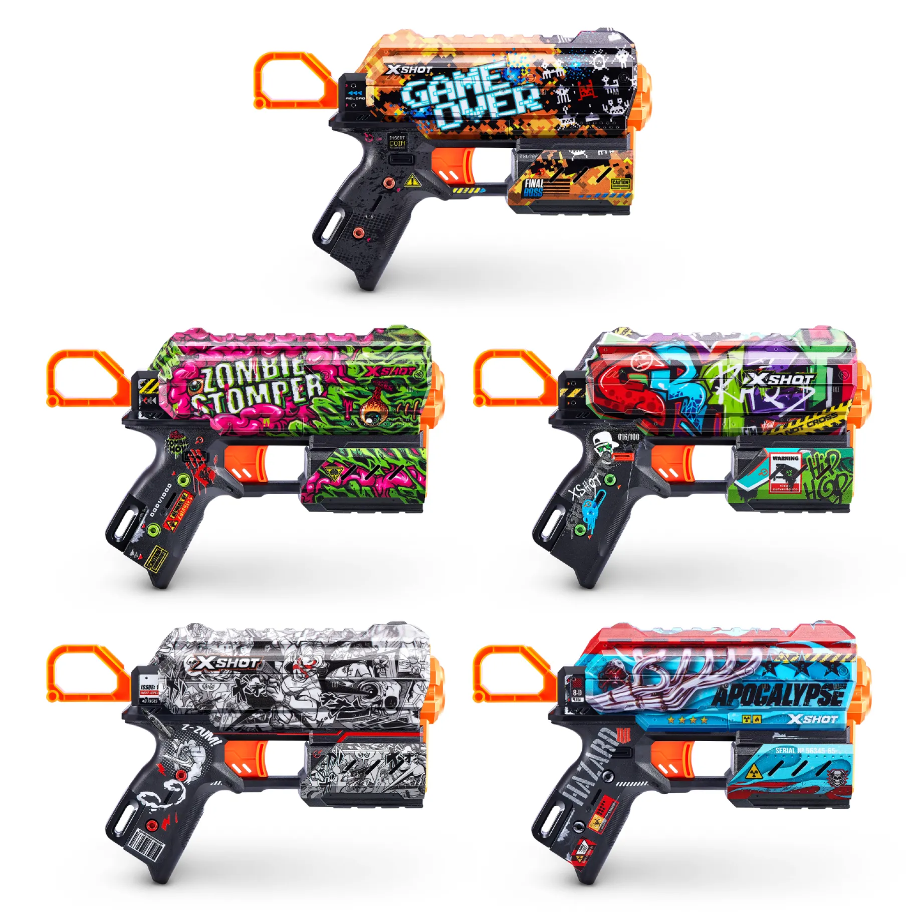 Blasters|Jongens>Zuru X-Shot Skins Flux Met 8 Darts